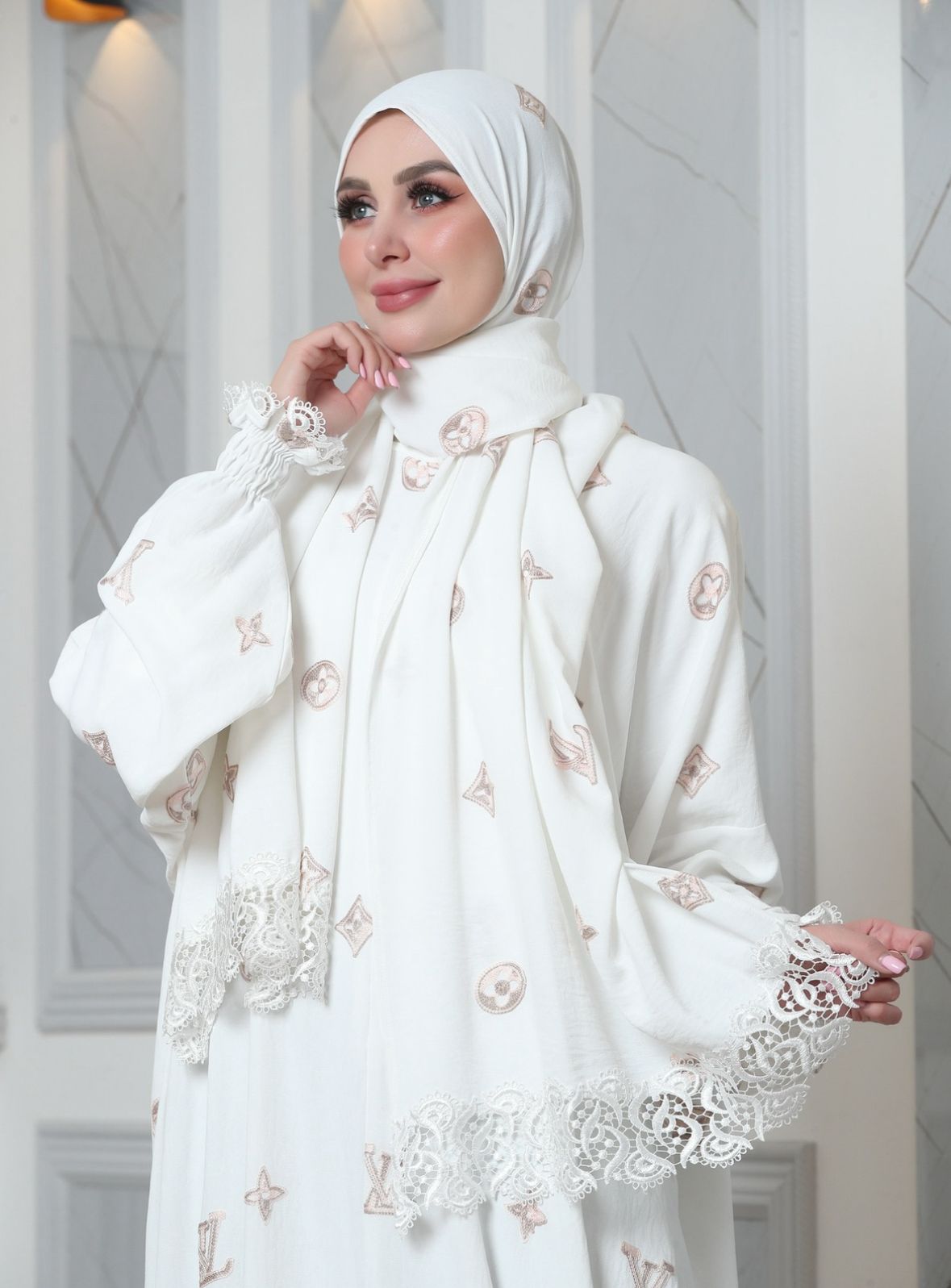 Brand Style Embroidered Prayer Abaya