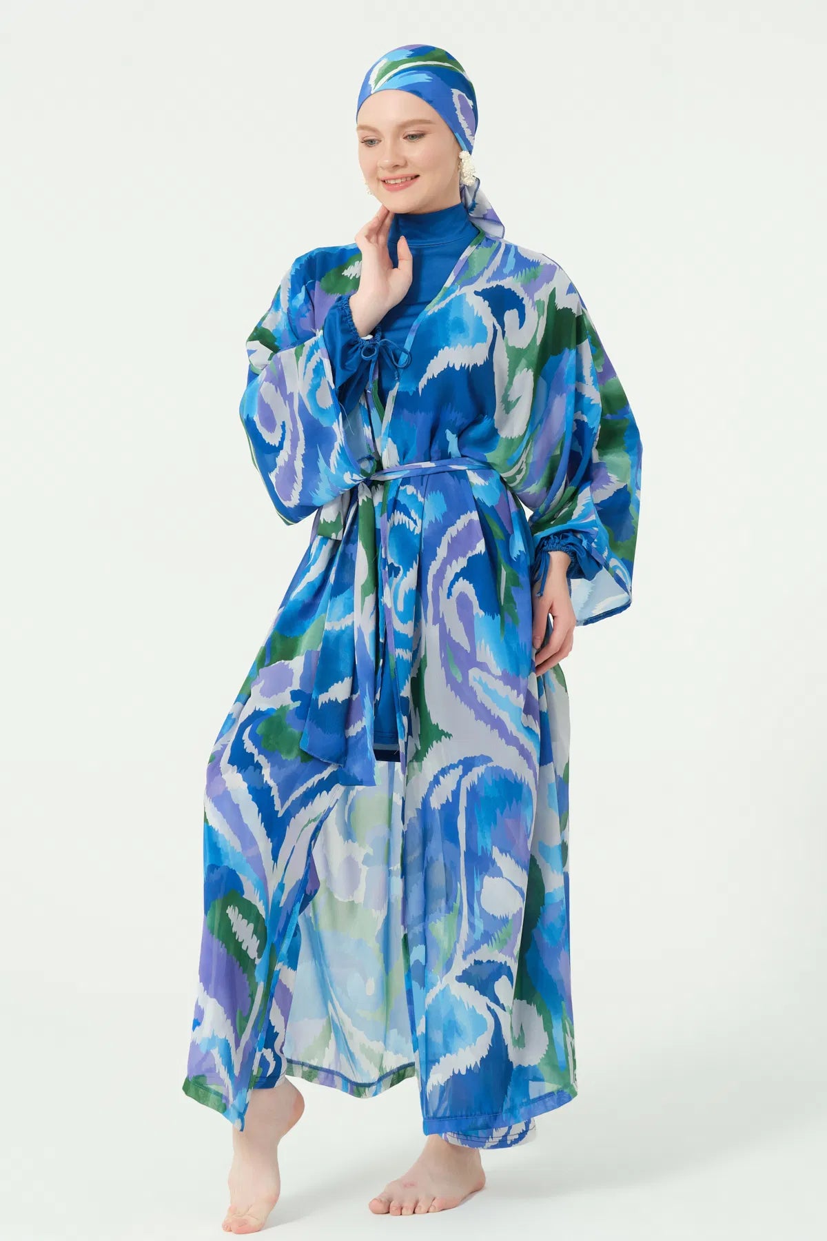 Blue Mirage Belted Paero Cashmayo