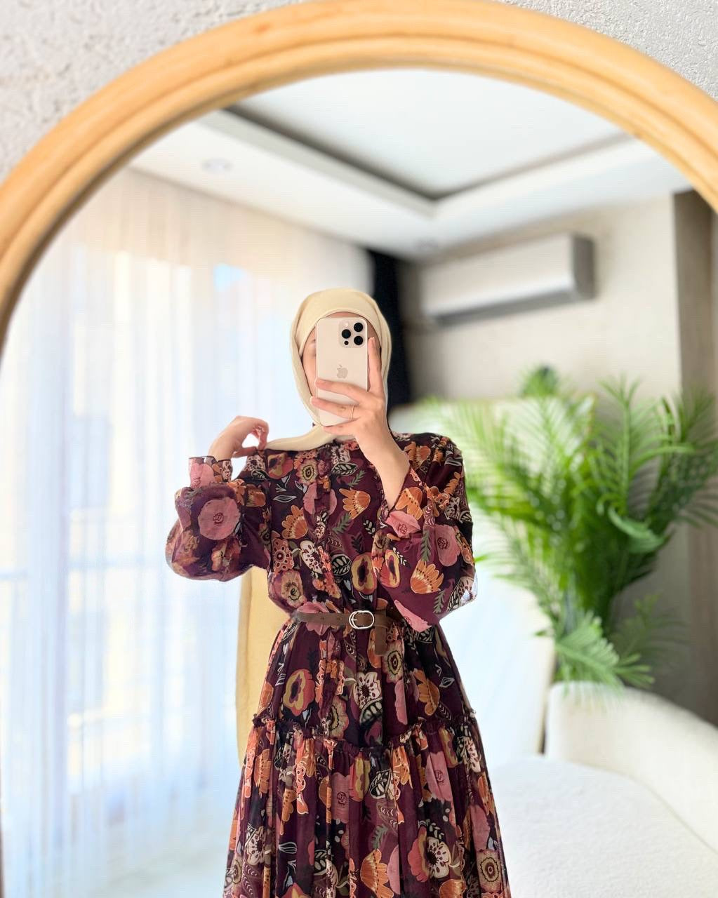 Classic Floral Ruffle Lined Maxi Dress