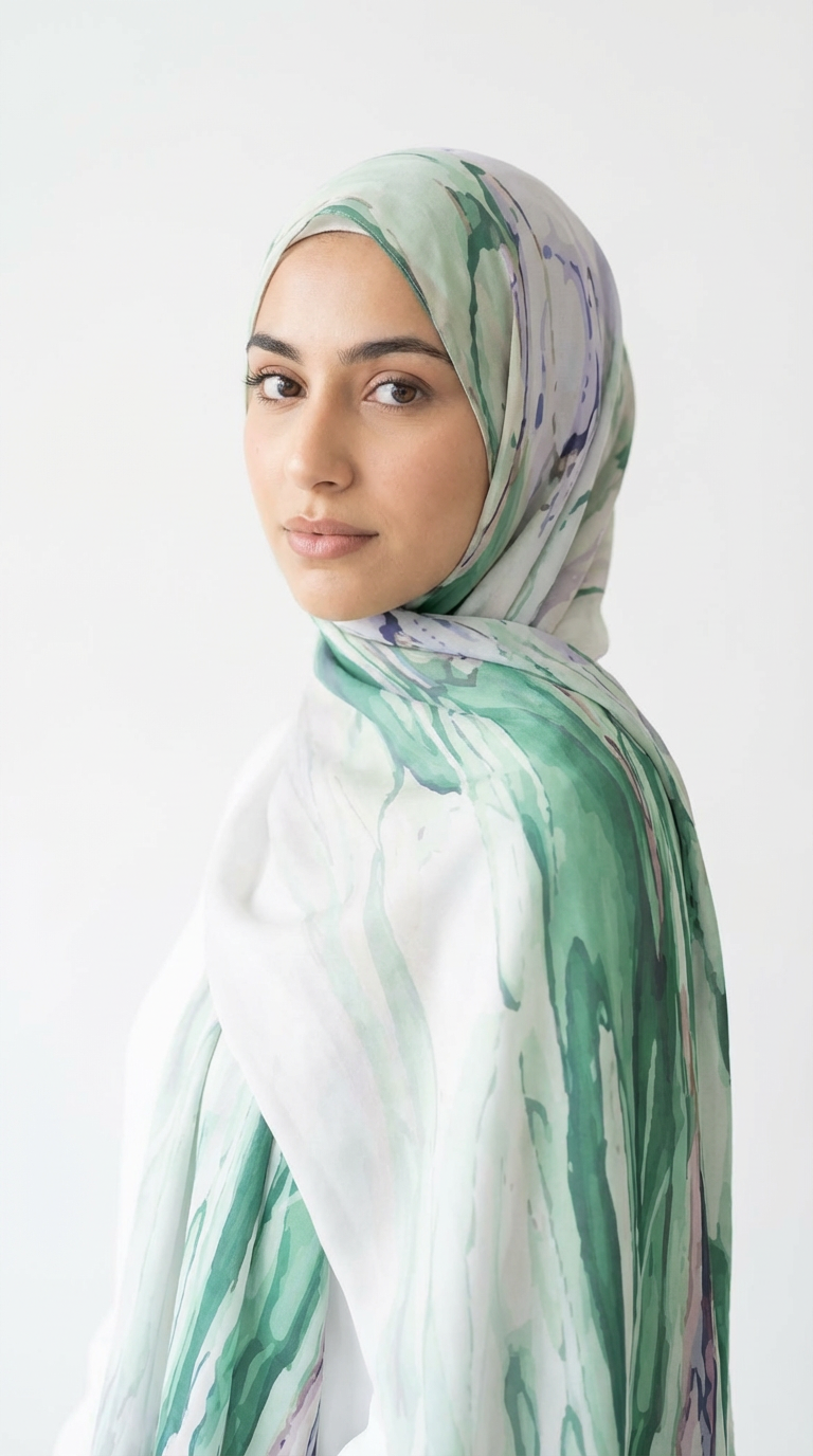 Blush Bloom Chiffon Shawl