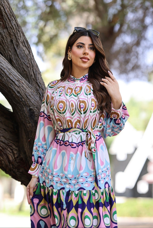Peony Dress with Belt
