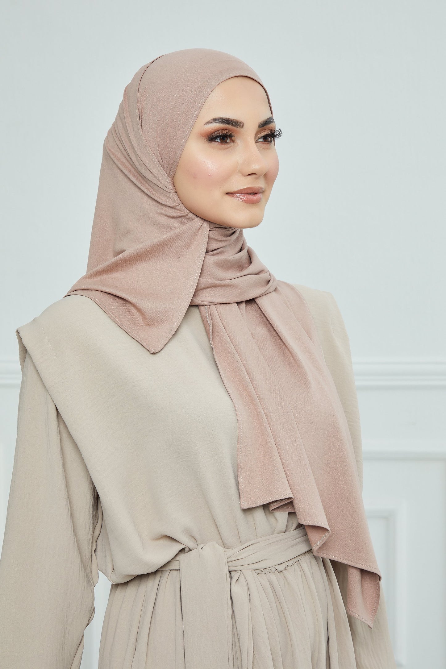 Adjustable Summer Hat +
Matching Hijab - Taupe