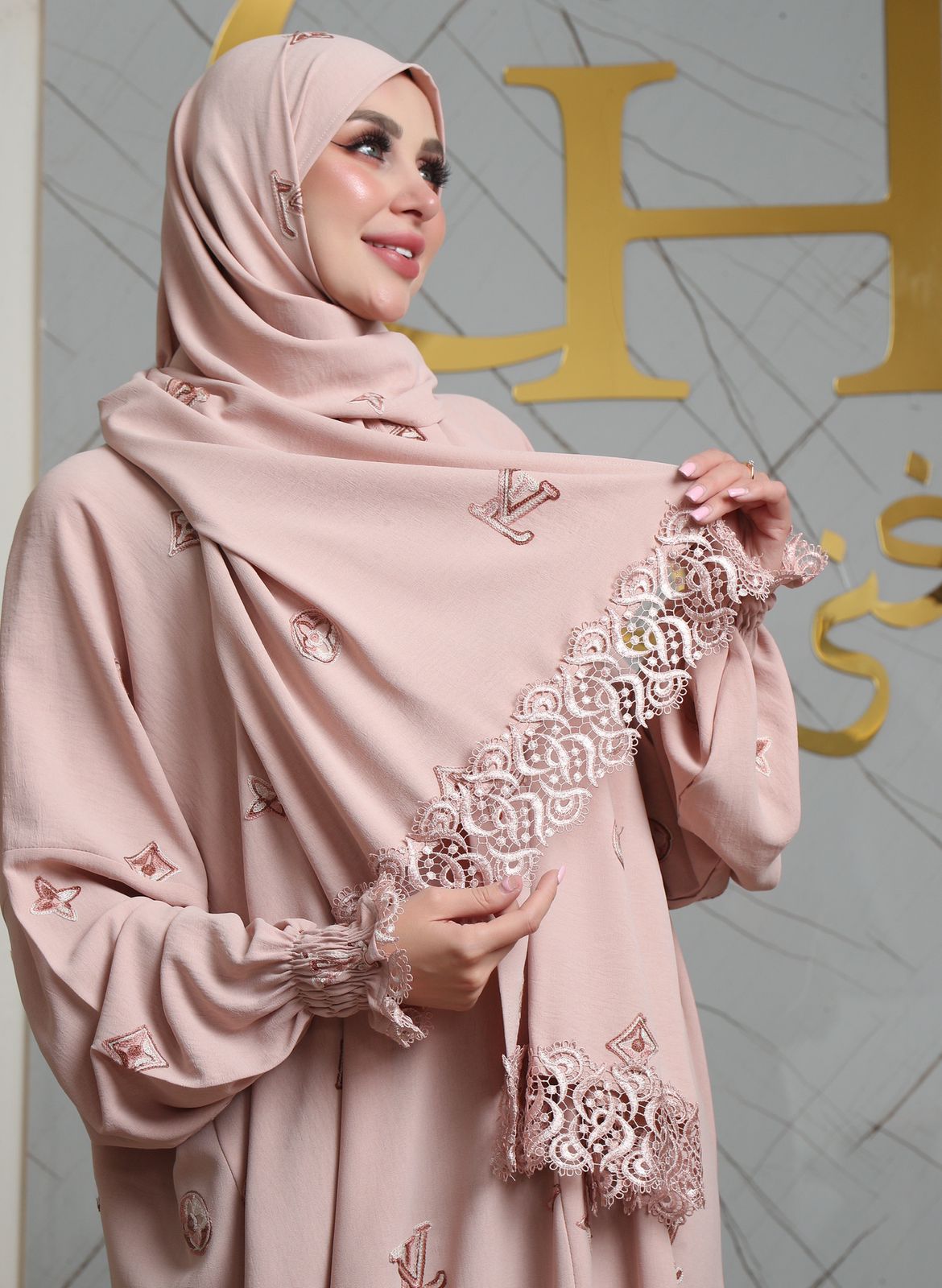 Brand Style Embroidered Prayer Abaya