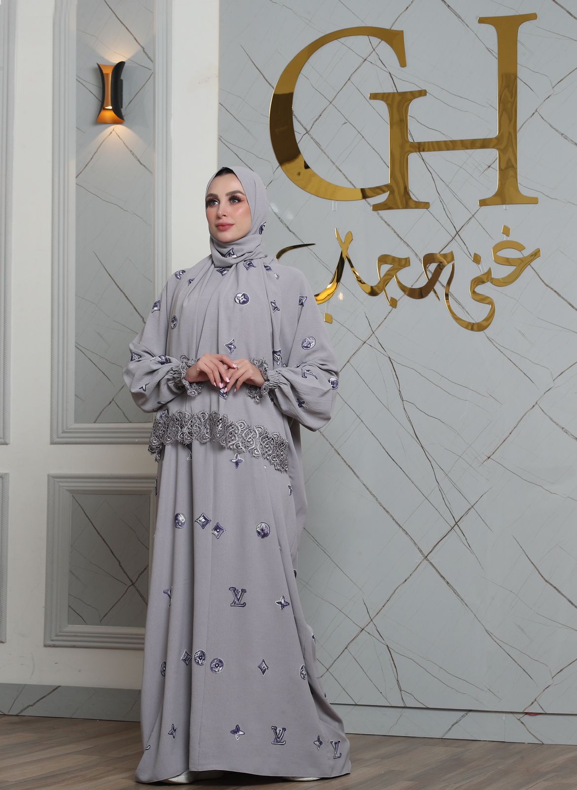 Brand Style Embroidered Prayer Abaya