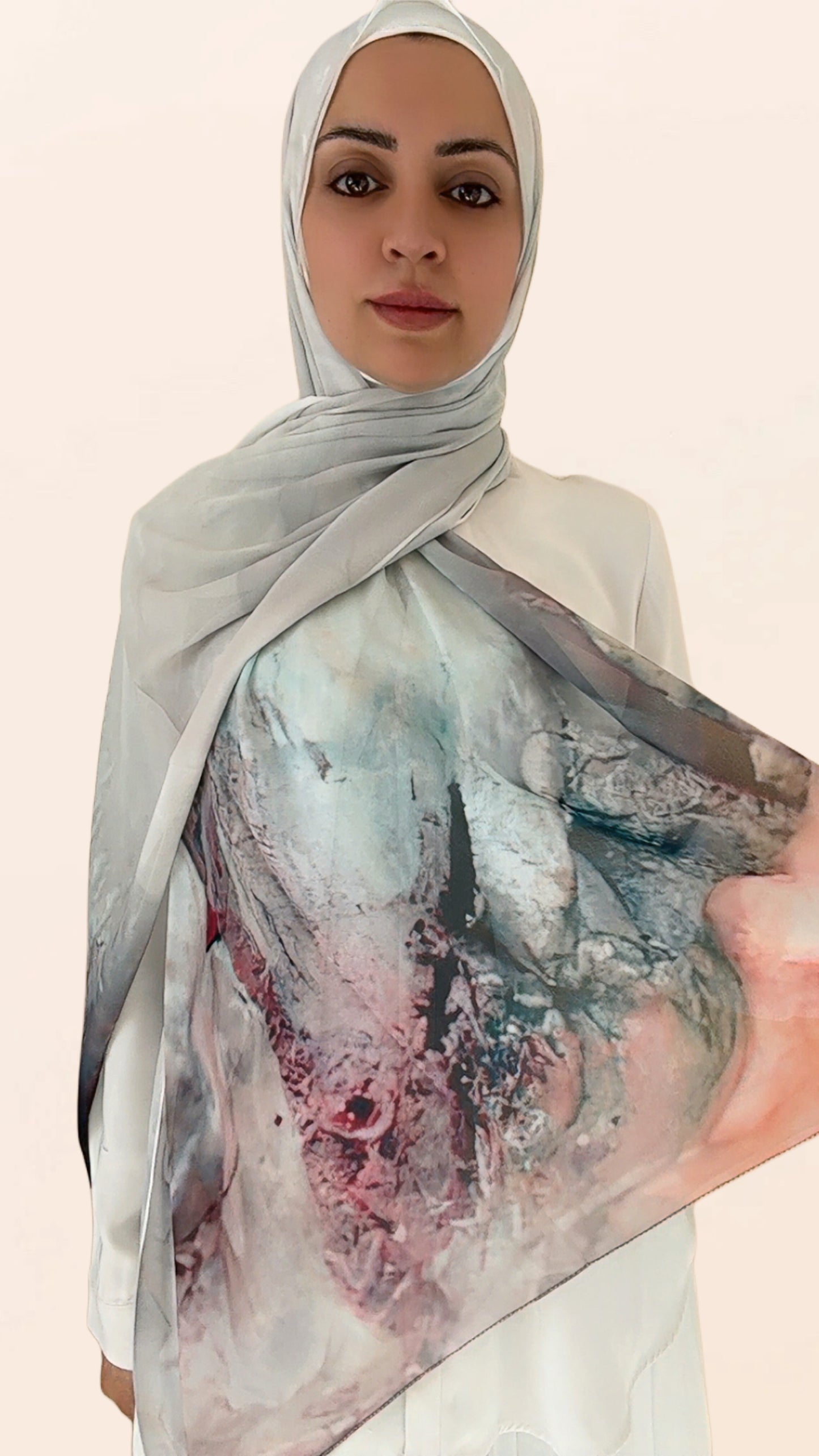 Dusky Tides Crepe Chiffon Hijab