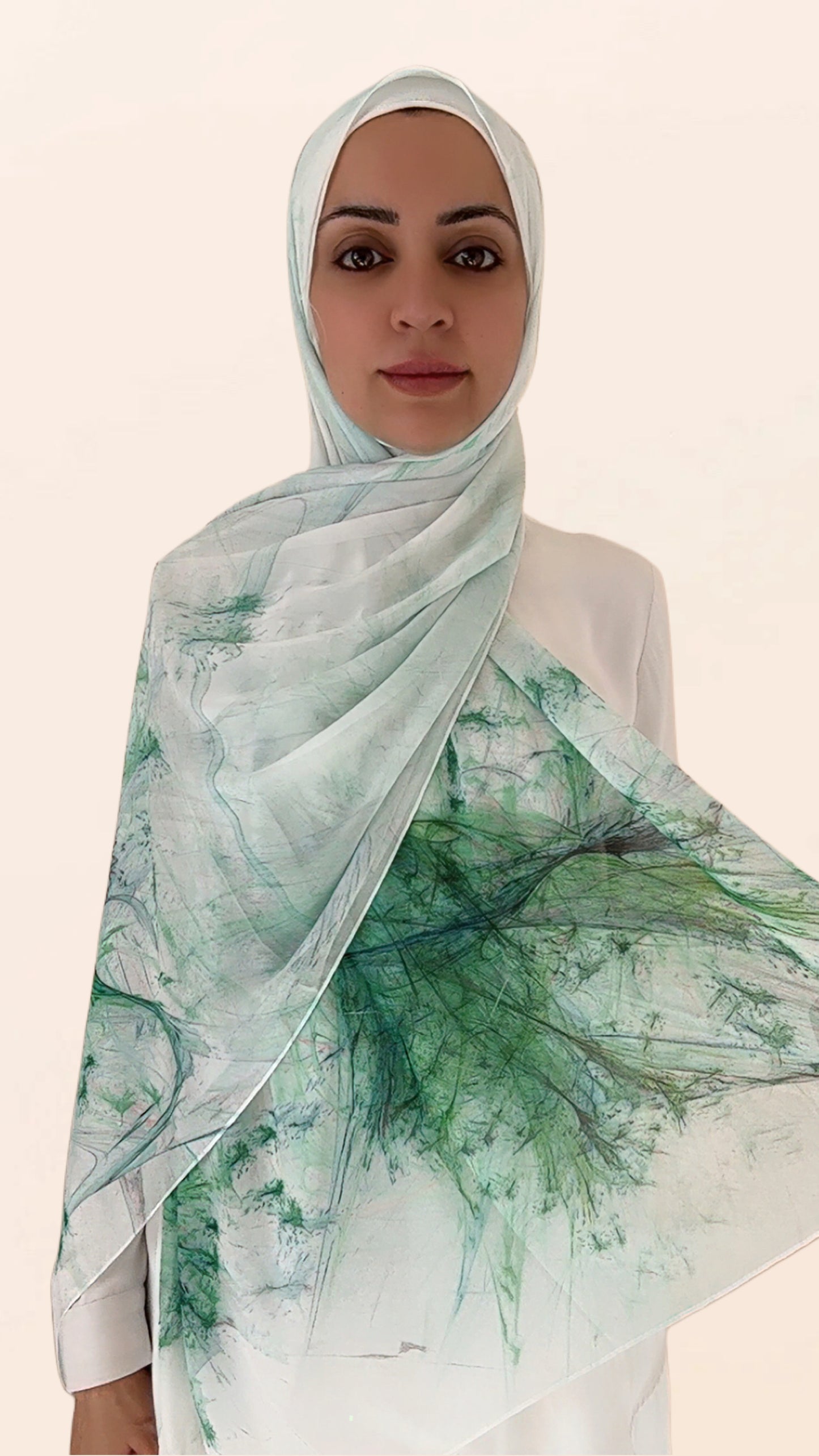 Jade Ripple Crepe Chiffon Hijab