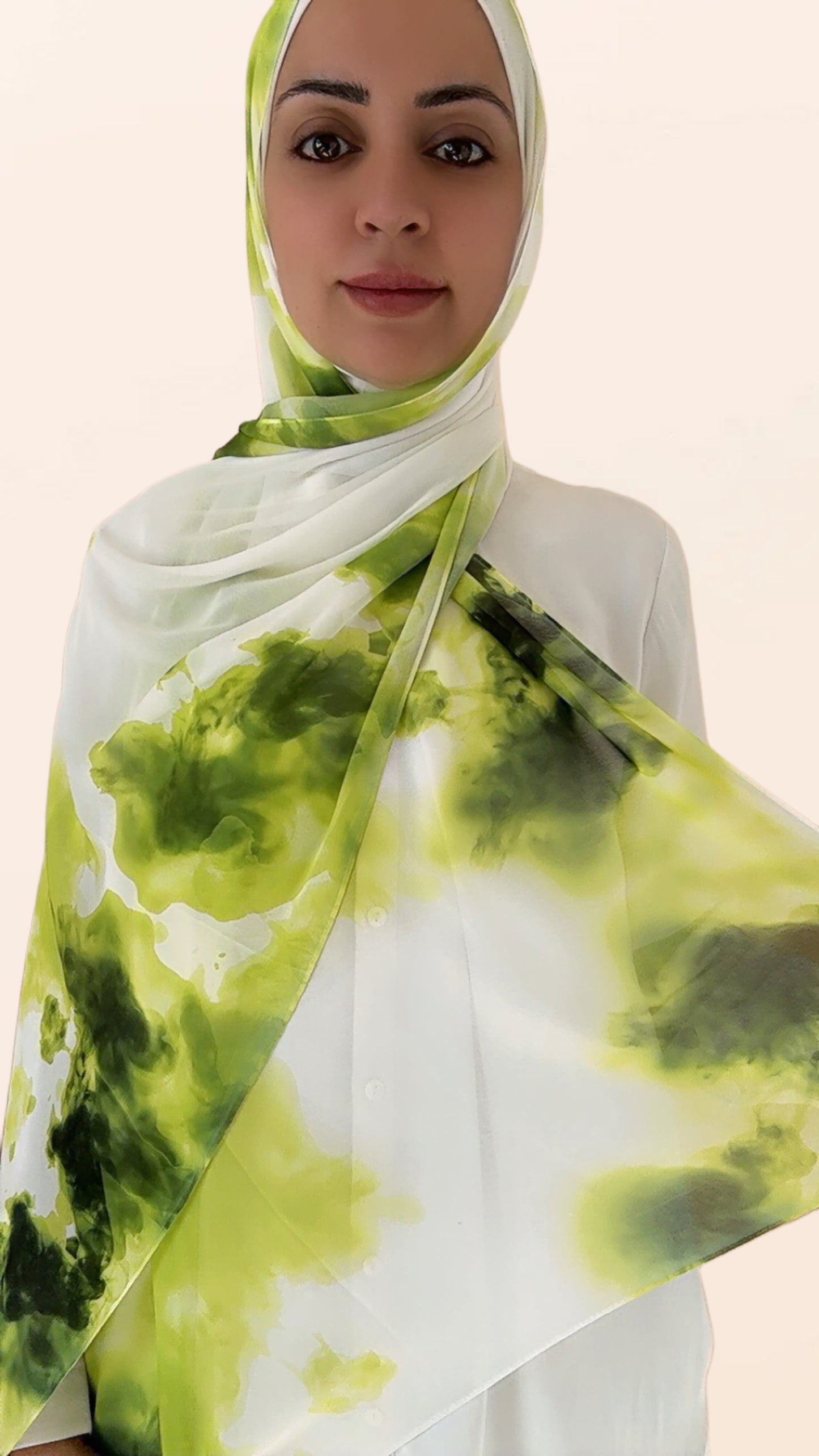 Neon Clouds Crepe Chiffon Hijab