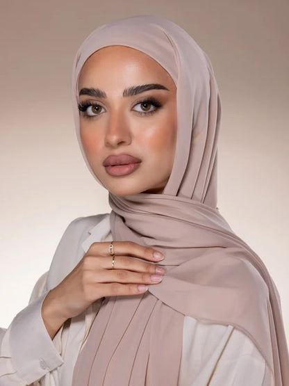 Chiffon Undercap Hijab 2in1