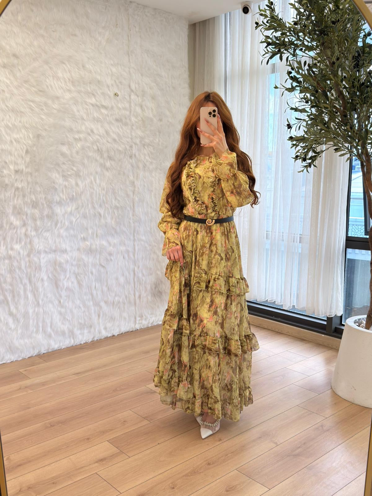 Golden Garden Maxi Lined Dress