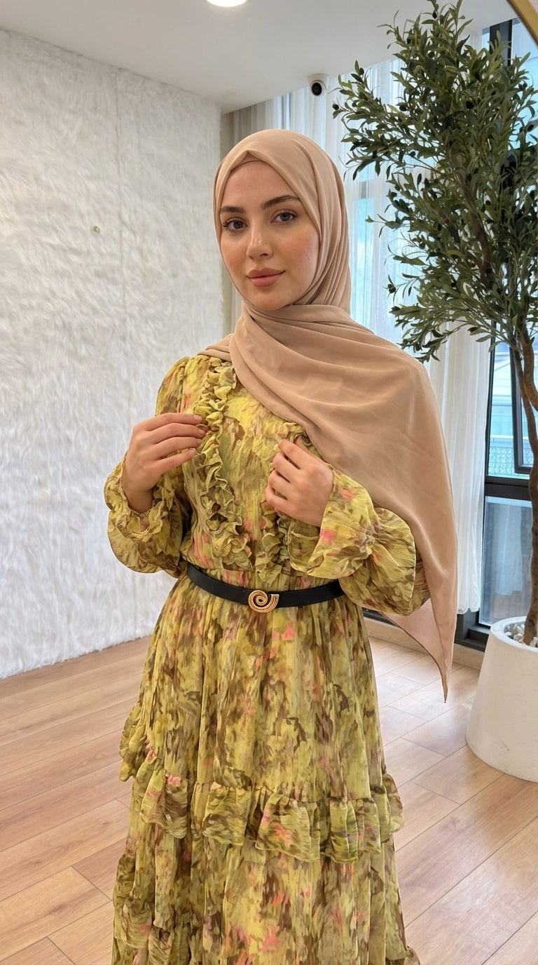 Golden Garden Maxi Lined Dress