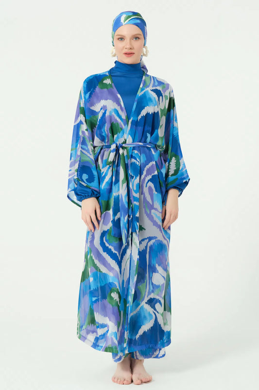 Blue Mirage Belted Pareo كاش مايو