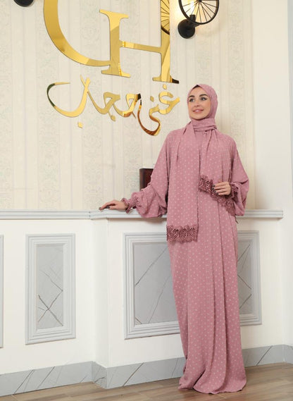 Dolka Dot Classic Prayer Abaya