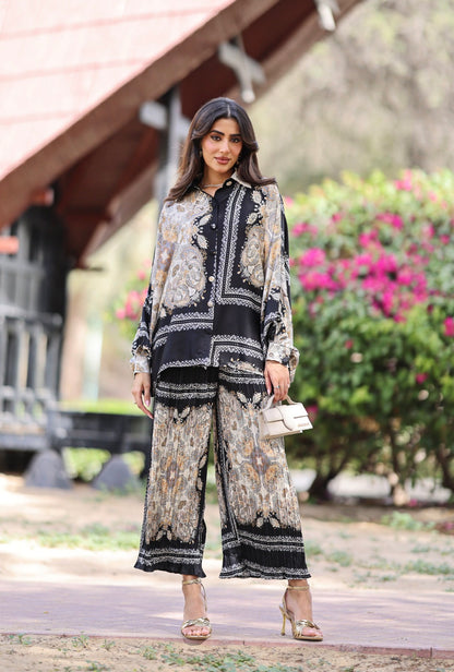 Iris Set with Belt and Plissé Pant