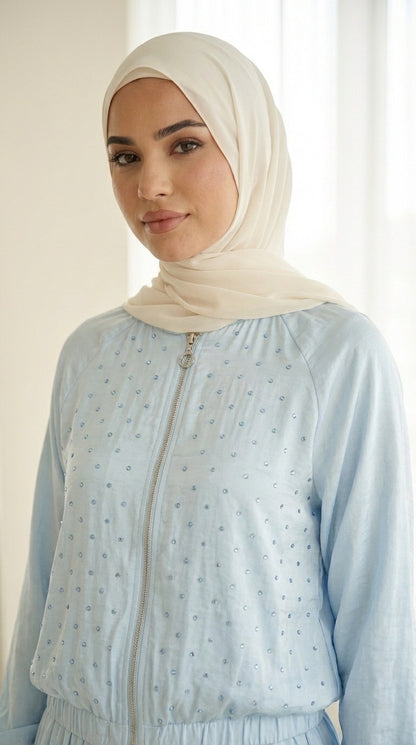 Sparkling Rhinestone Skirt Set