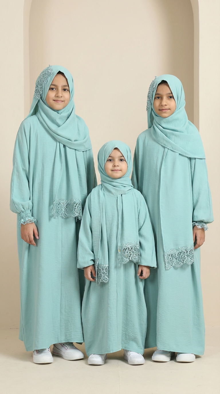 Little Grace Kids Prayer Abaya Tiffany