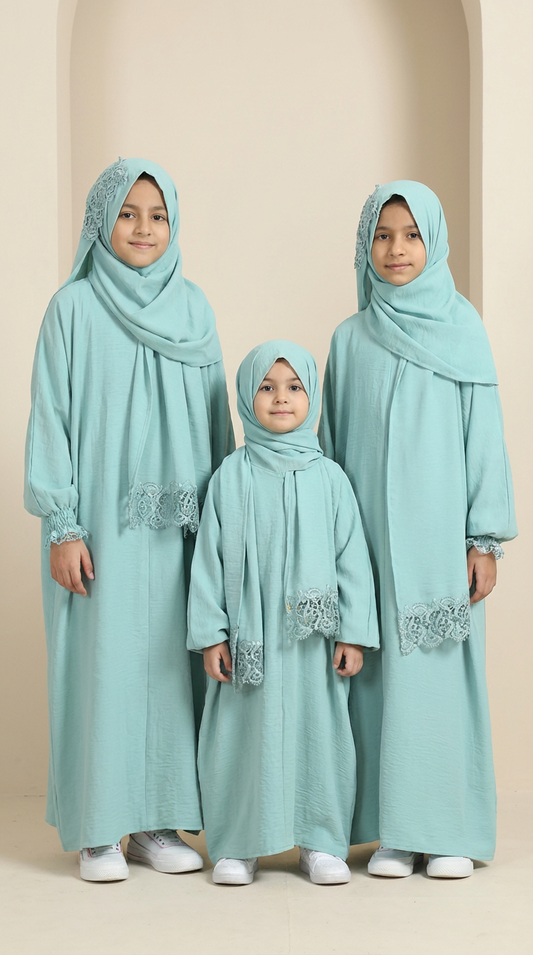 Little Grace Kids Prayer Abaya Tiffany