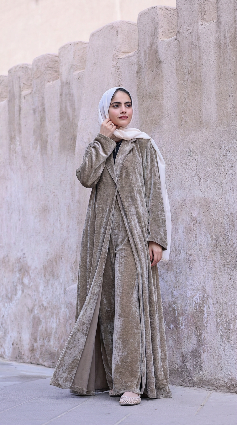 Velvet Blazer Abaya