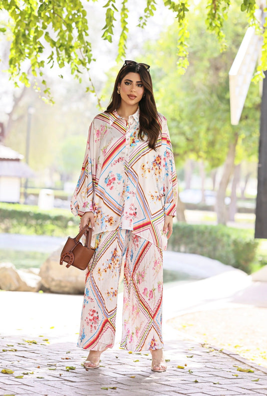 Blossom Set with Plissé Pant
