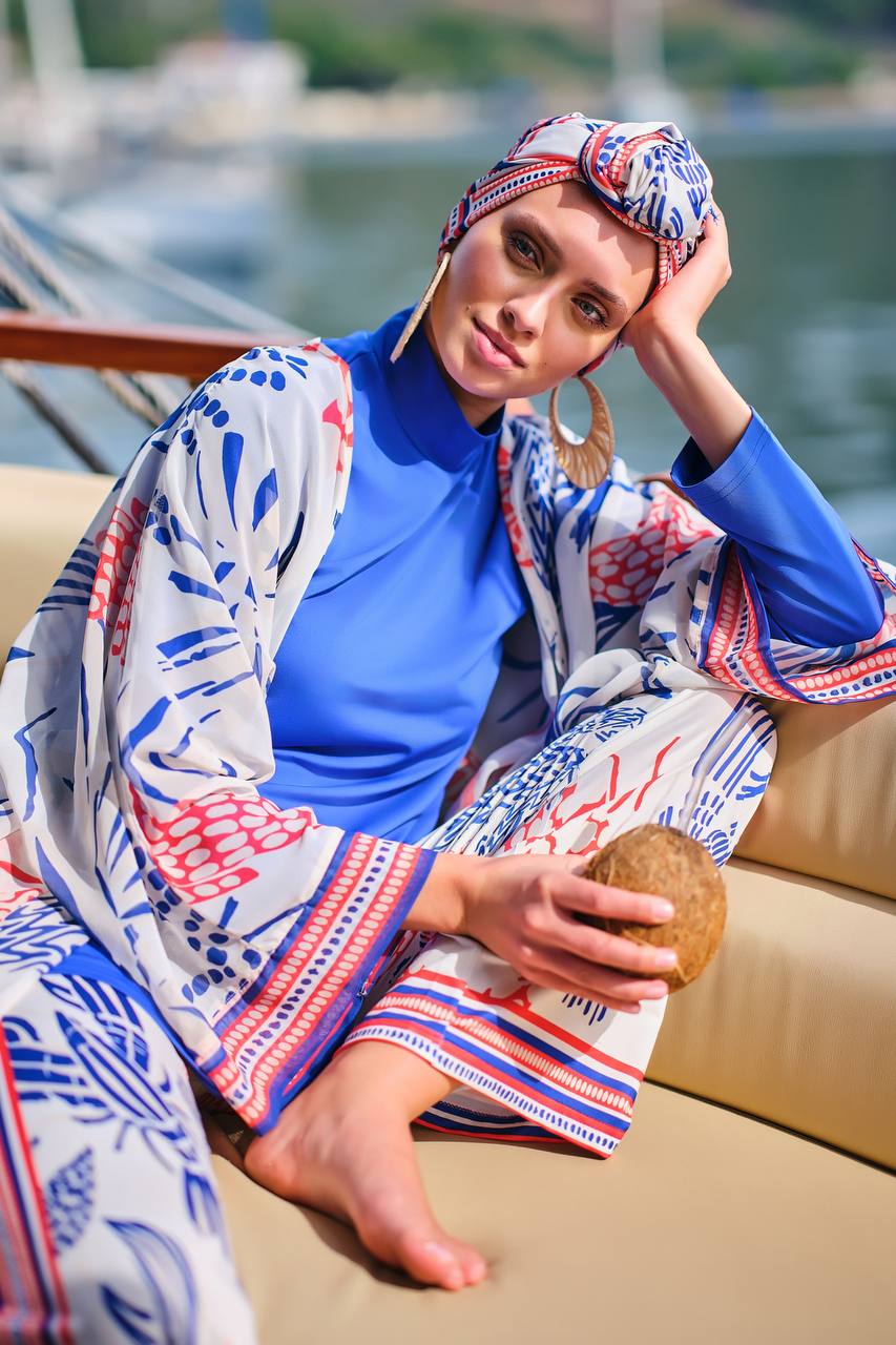 Blue Marine Belted Paero Cashmayo