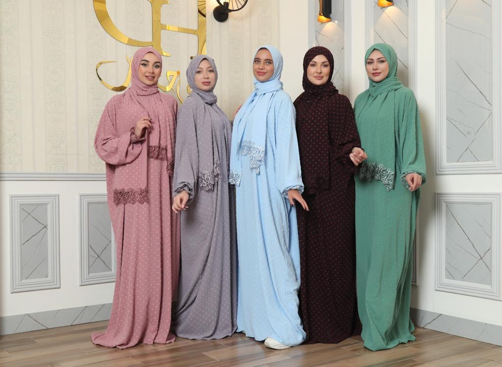 Dolka Dot Classic Prayer Abaya