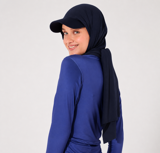 One Piece Swim Cap with Attached Shawl Hijab