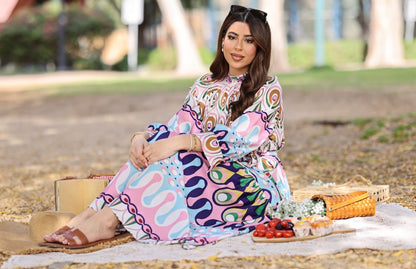 Peony Dress with Belt