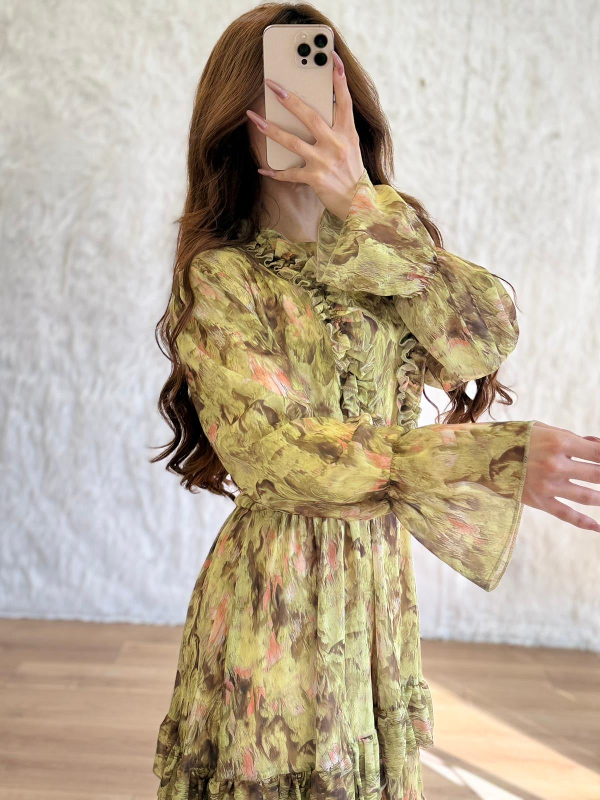 Golden Garden Maxi Lined Dress