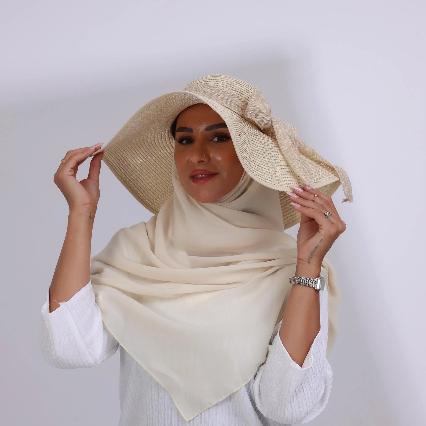 Elegant Summer Hat + Separate Matching Hijab