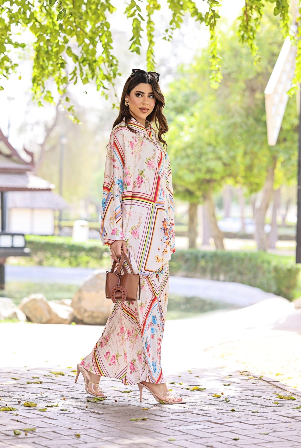 Blossom Set with Plissé Pant