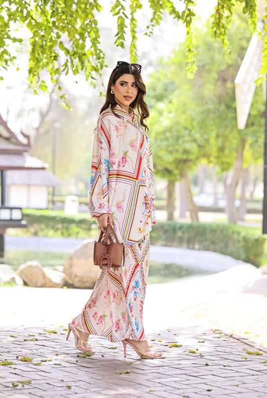 Blossom Set with Plissé Pant