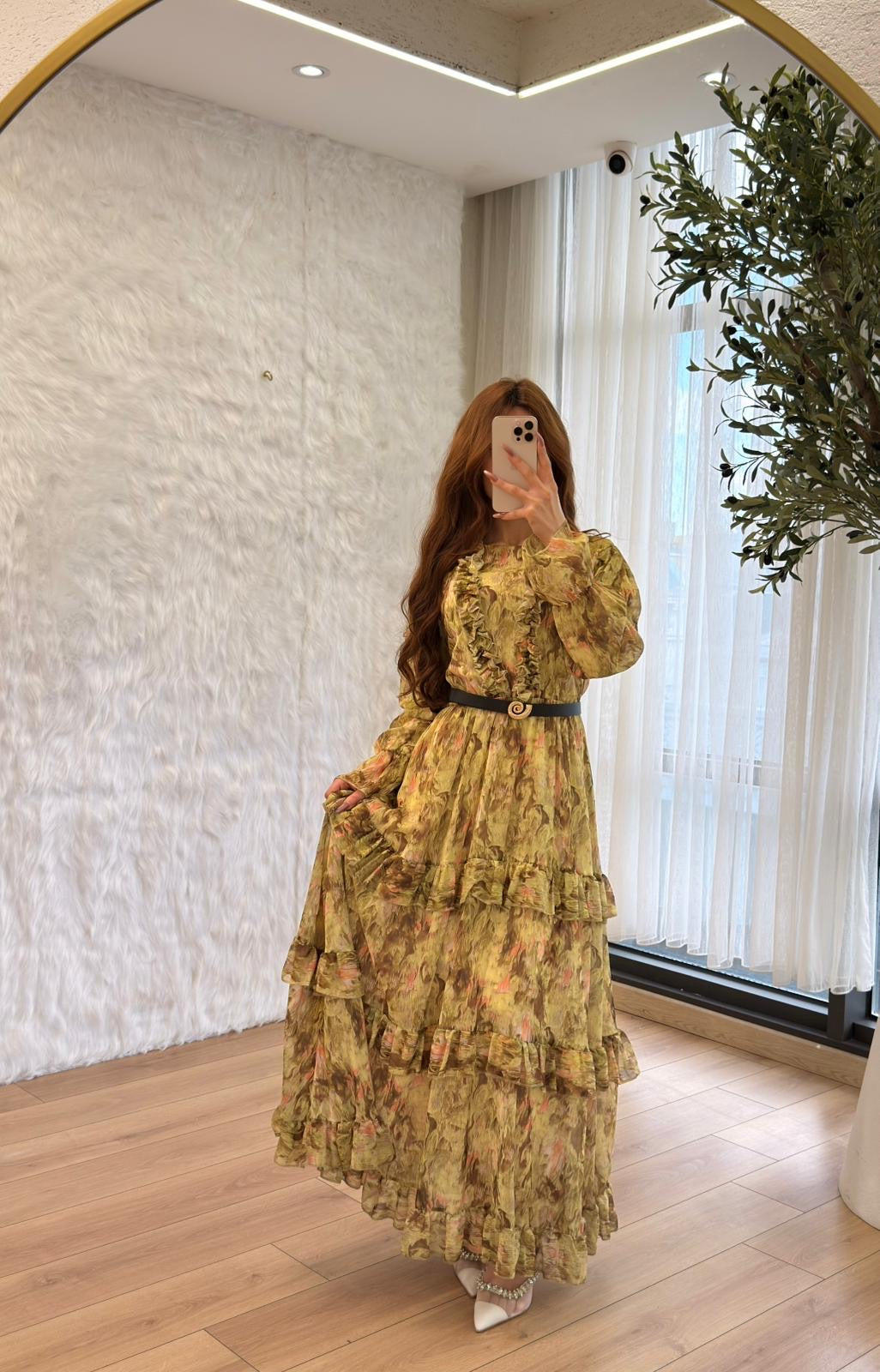 Golden Garden Maxi Lined Dress