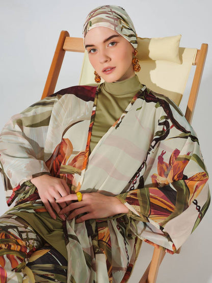 Golden Leaf Belted Paero Cashmayo