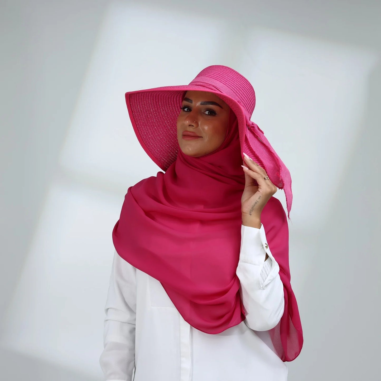 Elegant Summer Hat + Separate Matching Hijab