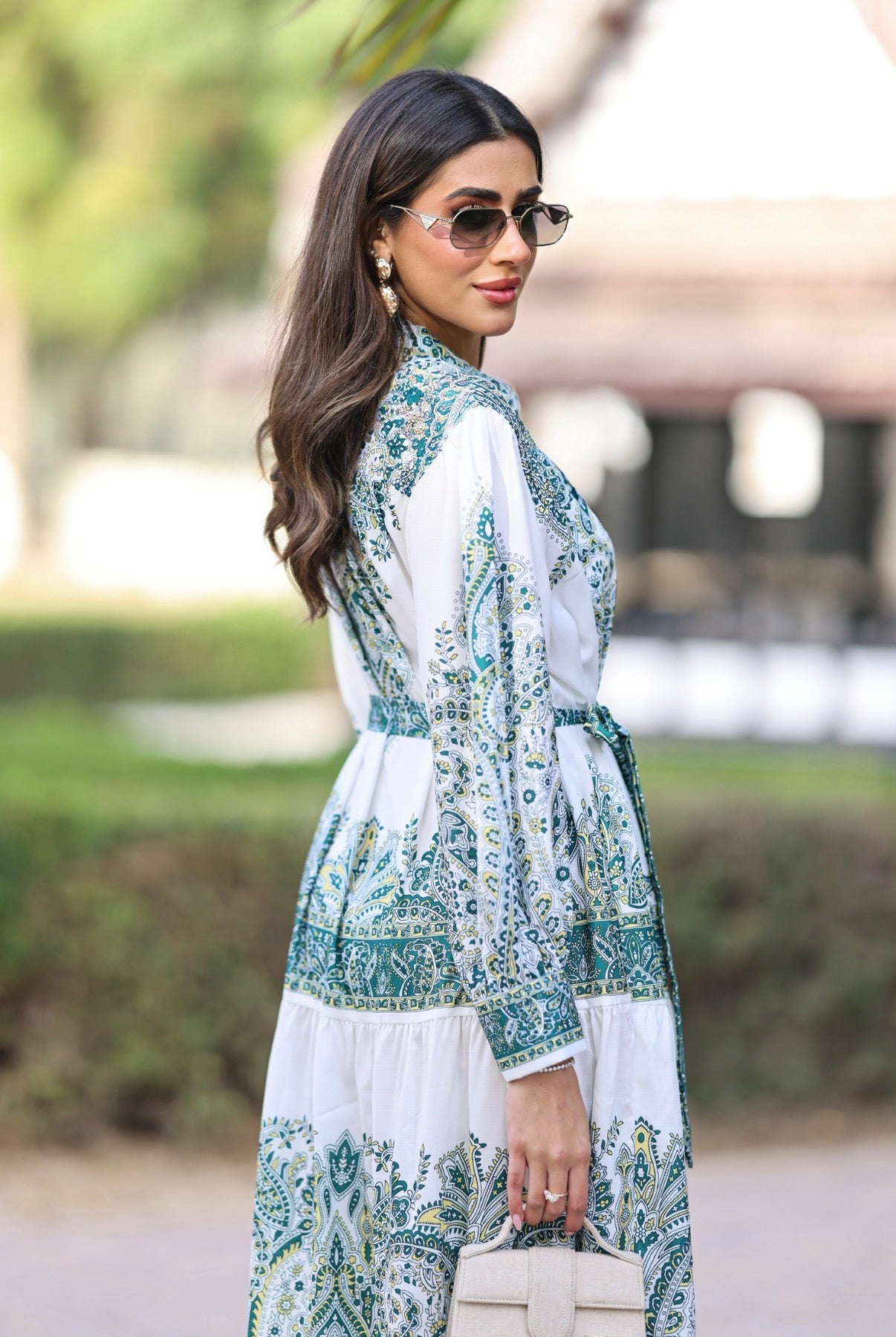 Camellia Dress with Belt