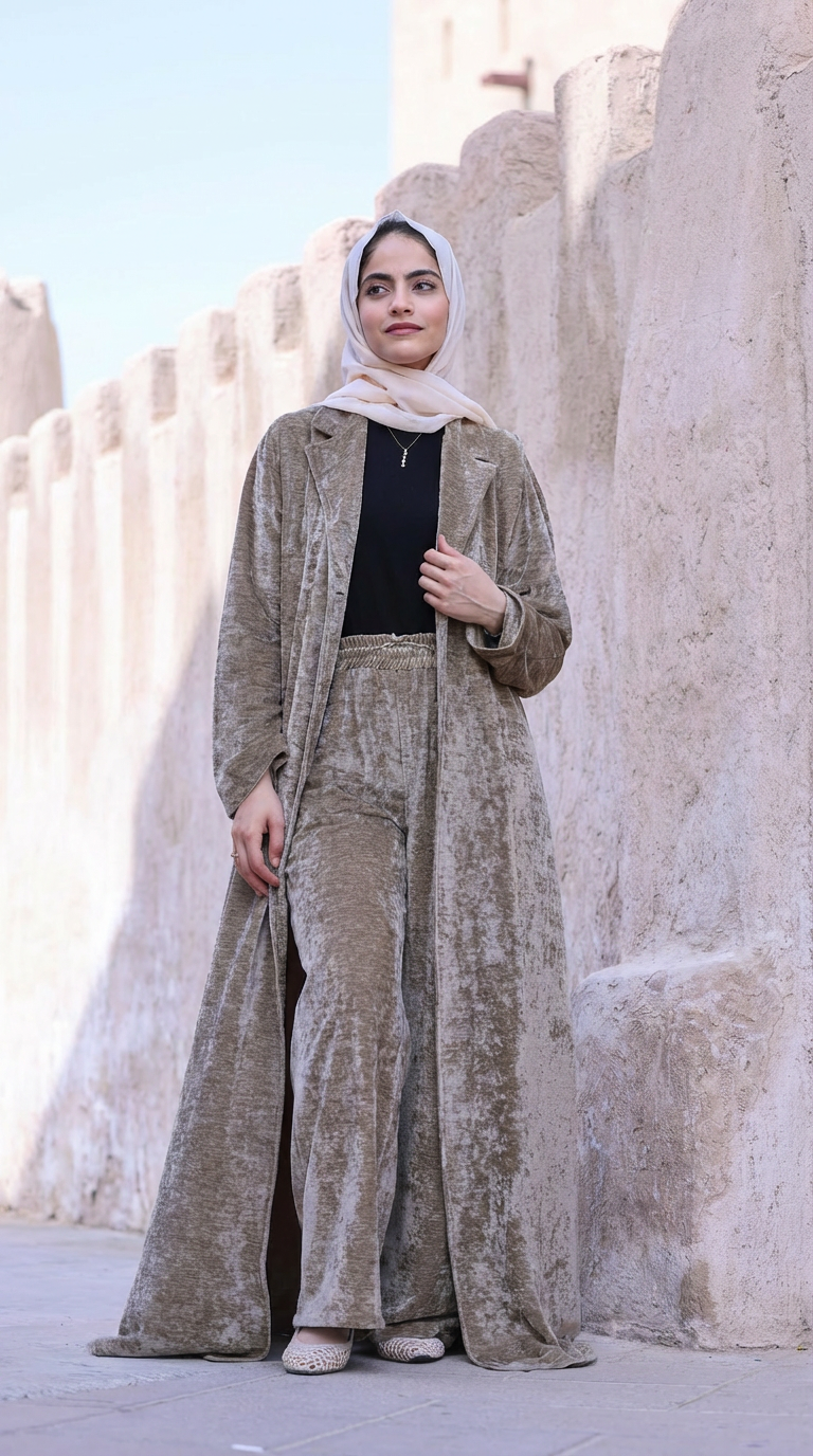 Velvet Blazer Abaya