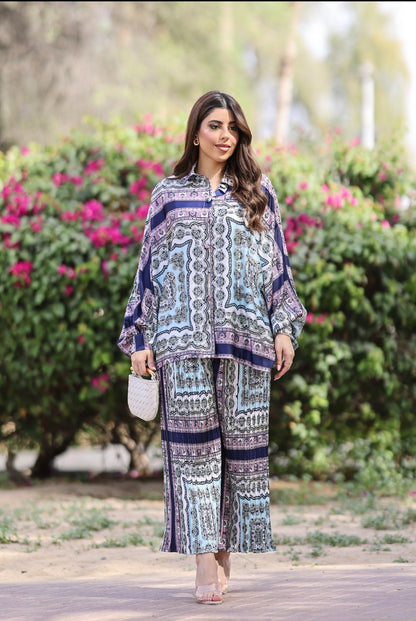 Aster Set with Plissé Pant