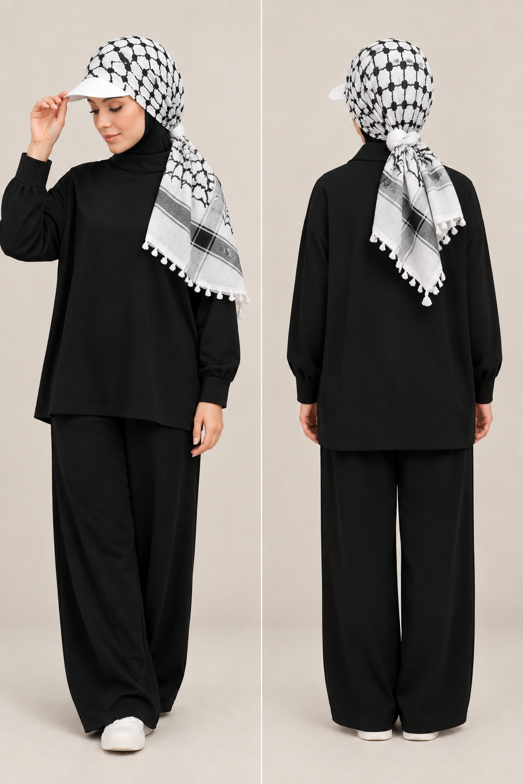 Keffiyeh Cap Hijab