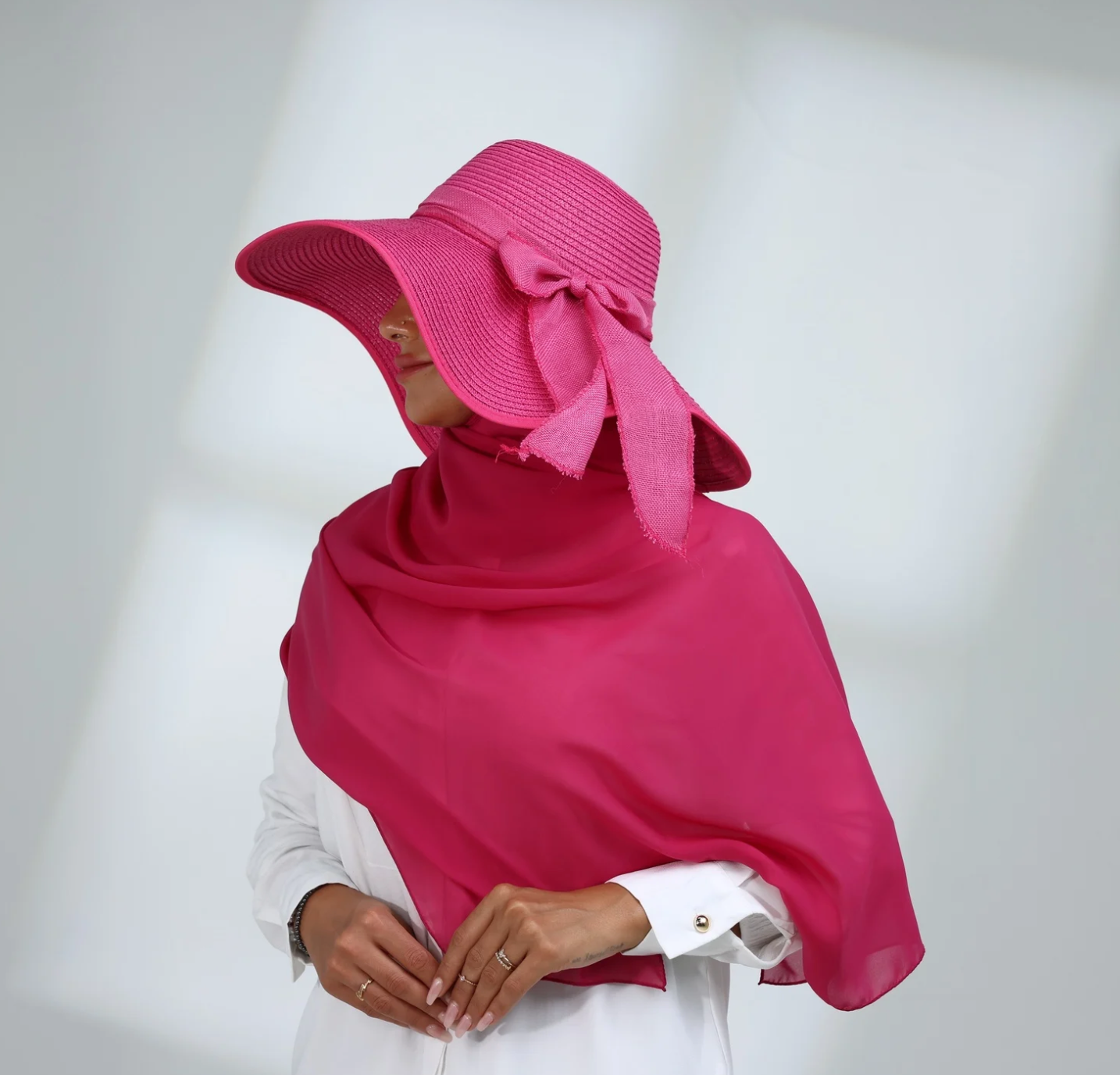 Elegant Summer Hat + Separate Matching Hijab