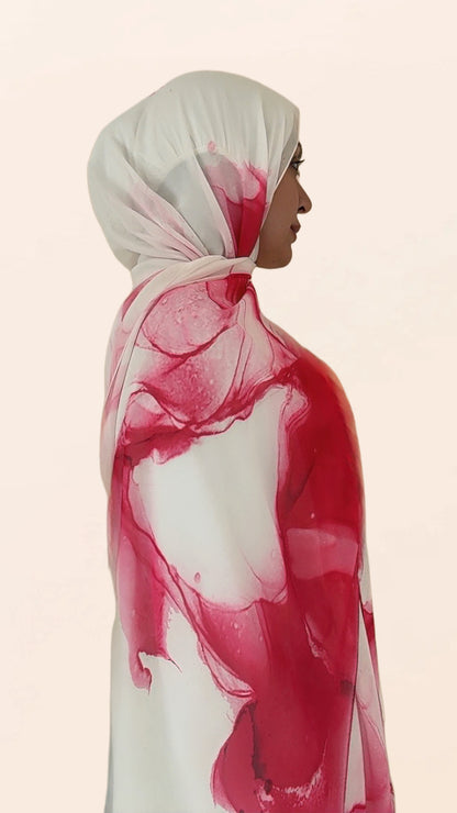 Fizzy Pink Crepe Chiffon Hijab