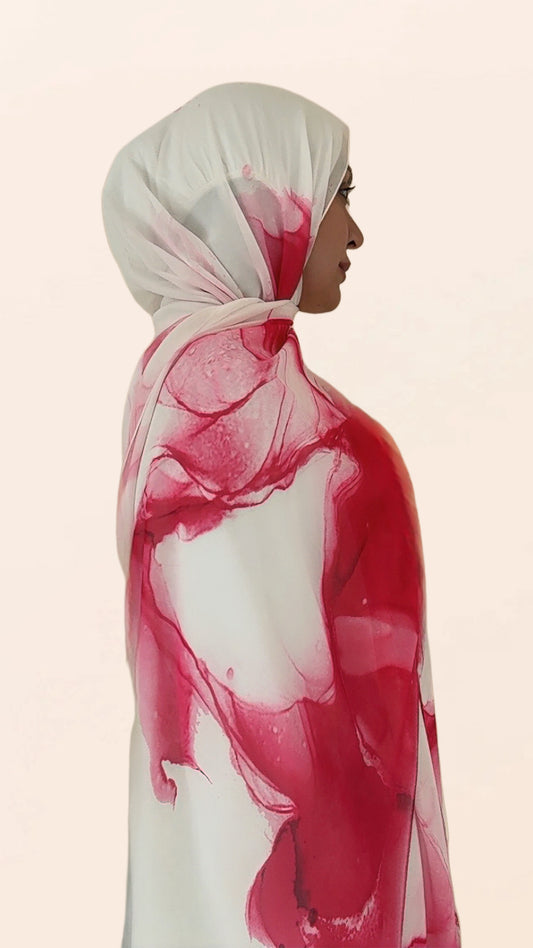 Fizzy Pink Crepe Chiffon Hijab