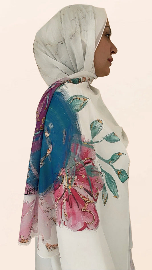 Morning Glory Crepe Chiffon Hijab