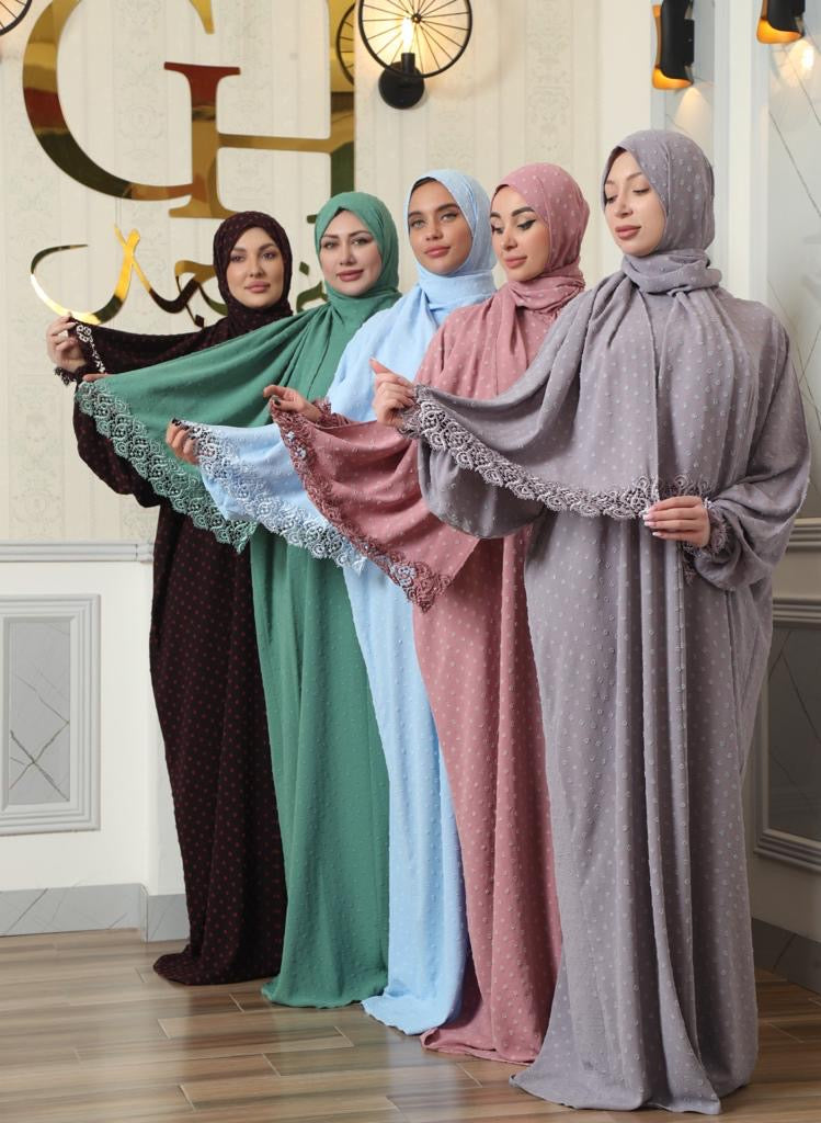 Dolka Dot Classic Prayer Abaya