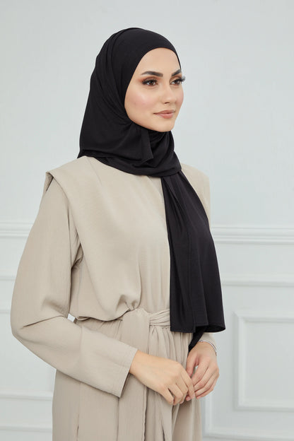 Adjustable Summer Hat +
 Matching Hijab - Black