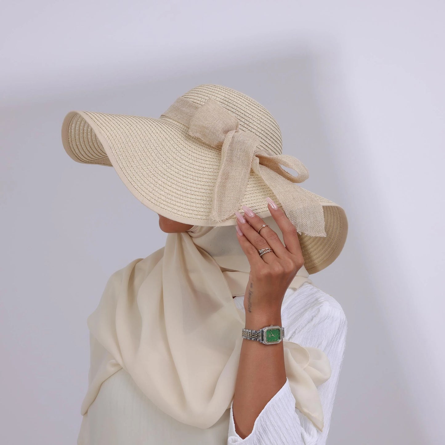 Elegant Summer Hat + Separate Matching Hijab